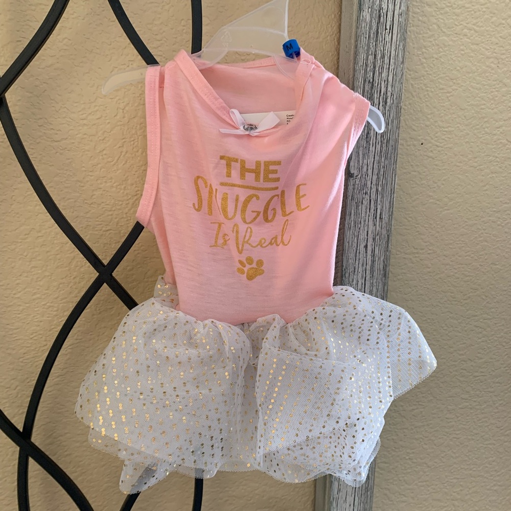 The fancy paws collection Ruffle pink Dress for Pets.